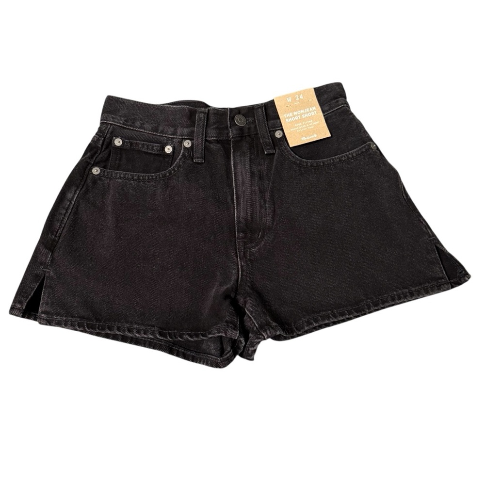 NWT Madewell The Momjean Short Short in Black Size 24.